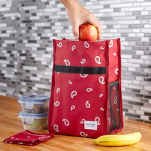 Load image into Gallery viewer, Reusable Insulated LunchSack - Red Paisley