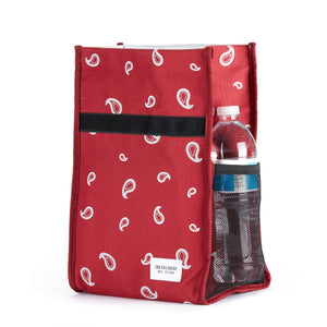 Reusable Insulated LunchSack - Red Paisley